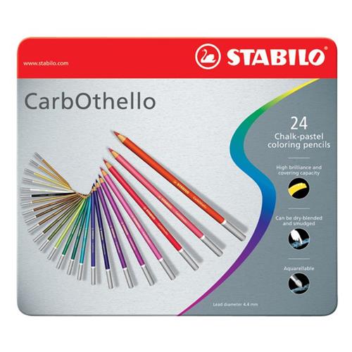 Pastelli CarbOthello Stabilo - scatola in metallo 24 pz - Abc La Cartoleria Pavullo