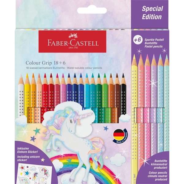 Pastelli Faber Castel Colour Grip Unicorno – 24 pz - Abc La Cartoleria Pavullo