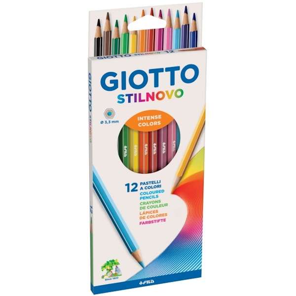 Pastelli Giotto Stilnovo 12 pz - Abc La Cartoleria