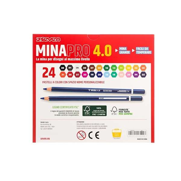 Pastelli Mina Pro 4.0 Seven 24 pz - Abc La Cartoleria