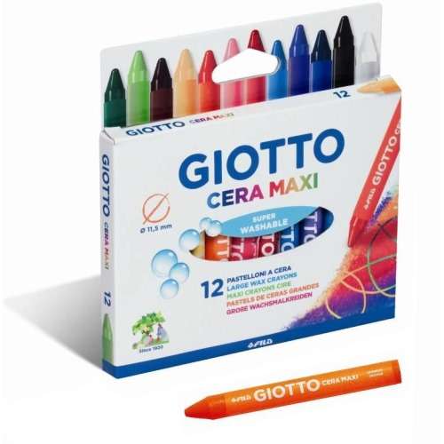 Pastelli a cera maxi Giotto 12 pz - Abc La Cartoleria Pavullo