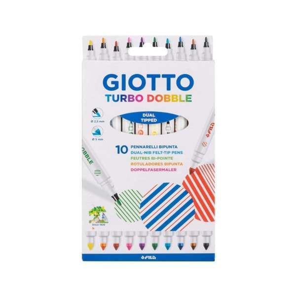 Pennarelli Giotto Turbo Dobble - doppia punta 10 pz - Abc La Cartoleria Pavullo