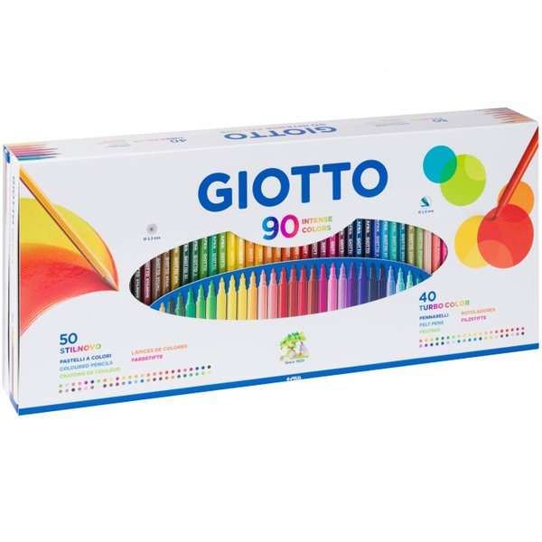 Scatola Stilnovo + pennarelli Giotto 90 pz - Abc La Cartoleria