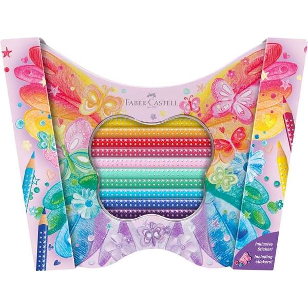 Set regalo a forma di farfalla con matite colorate Sparkle - Abc La Cartoleria