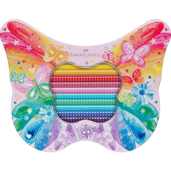 Set regalo a forma di farfalla con matite colorate Sparkle - Abc La Cartoleria