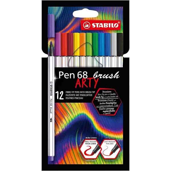 Stabilo Pen 68 Brush Arty - conf. 12 pz - Abc La Cartoleria Pavullo