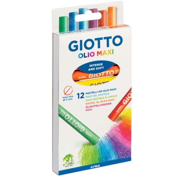 Pastelli a olio maxi Giotto 12 pz - Abc La Cartoleria
