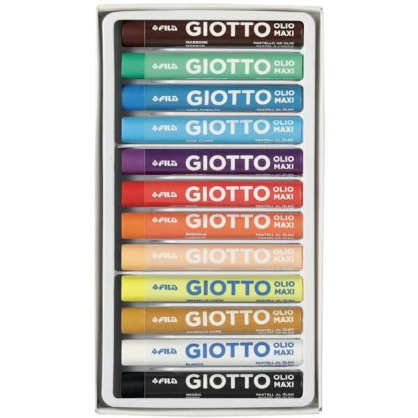 Pastelli a olio maxi Giotto 12 pz - Abc La Cartoleria
