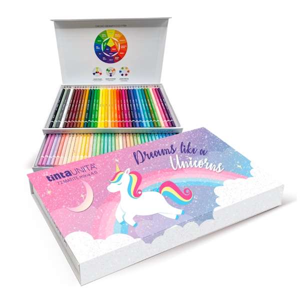 Pastelli Tinta Unita 4.0 scatola da 72 pz fusto glitter - Abc La Cartoleria