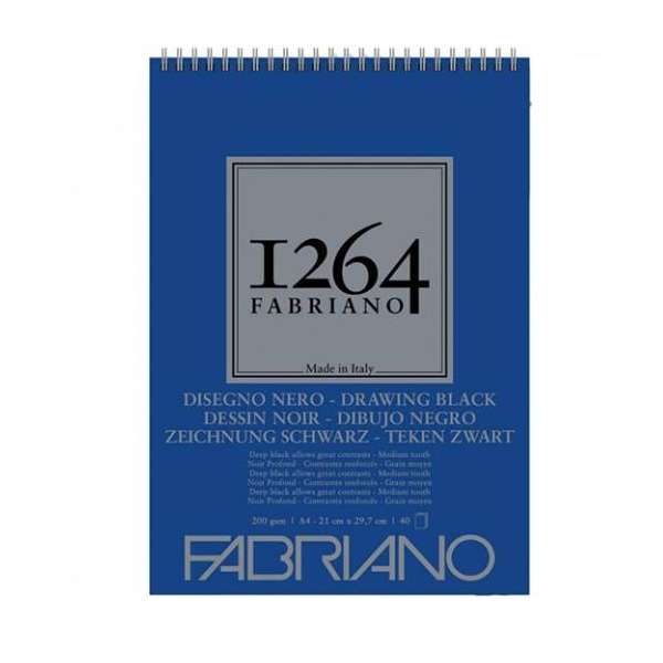 I264 Fabriano Blocco disegno Nero A5 - Abc La Cartoleria