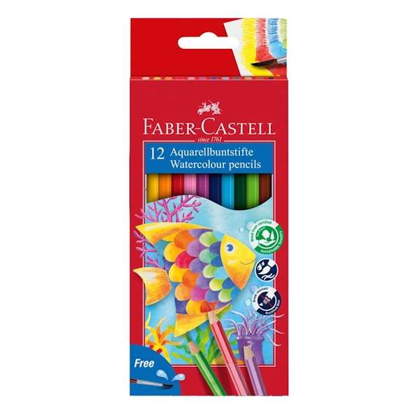 Pastelli acquarellabili Faber Castell 12 pz - Abc La Cartoleria
