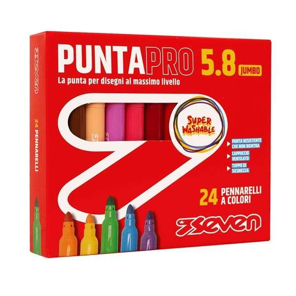 Pennarelli Seven Punta Pro 5.8 24 pz - Abc La Cartoleria