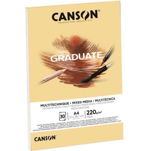 Album disegno Canson Grad. 220 gr Mix Media A4 ocra