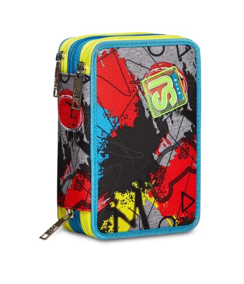 Astuccio 3 zip Sj Gang Glitzled Boy