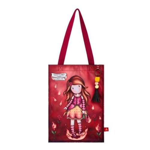 Shopper bag Gorjuss in tessuto - Fire in my Heart