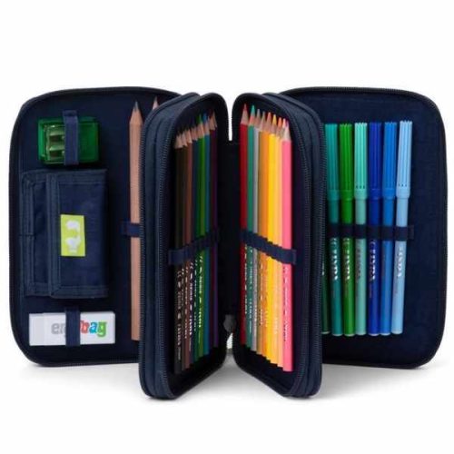 Astuccio 3 zip Ergobag Flower PowBear - Abc La Cartoleria