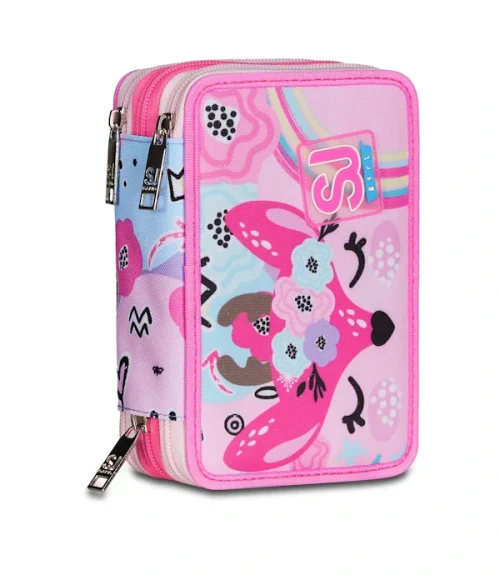 Astuccio 3 zip Sj PinKhugs - Abc La Cartoleria