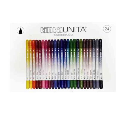 Brush Pen Tinta Unita bi-punta conf. 24 pz - Abc La Cartoleria