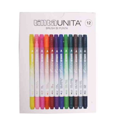 Brush Pen Tinta Unita bi-punta conf.12 pz - Abc La Cartoleria