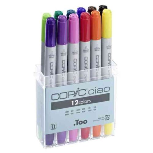 COPIC Ciao Marker Set of 12 Basic Colours - Abc La Cartoleria