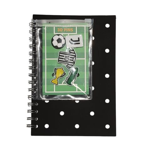 Notebook Juve con pins - Abc La Cartoleria