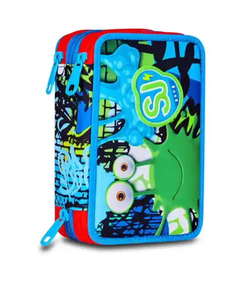 Astuccio 3 zip Sj Gang Fantasys Boy1 - Abc La Cartoleria Pavullo