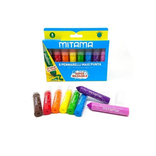 Pennarelli Maxi Punta Mitama 8 pz - Abc La Cartoleria Pavullo