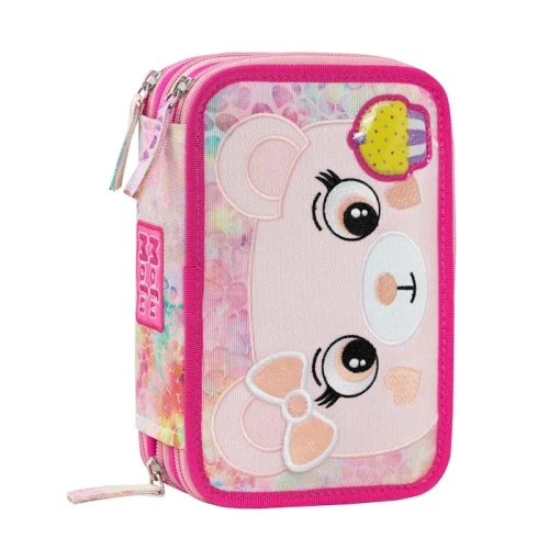 Astuccio 3 zip Mofumofu Orsetto1 - Abc La Cartoleria