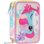 Astuccio 3 zip Mofumofu Unicorno1 - Abc La Cartoleria