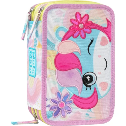 Astuccio 3 zip Mofumofu Unicorno1 - Abc La Cartoleria