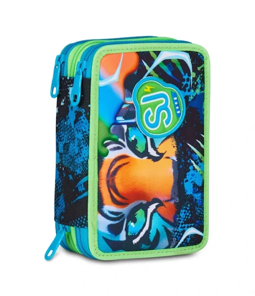 Astuccio 3 zip Sj Gang Air Tiger1 - Abc La Cartoleria