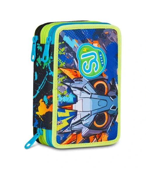 Astuccio 3 zip Sj Gang Led LooK1 - Abc La Cartoleria