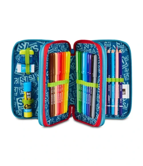 Astuccio 3 zip Sj Gang Sharky Skate1 - Abc La Cartoleria