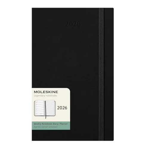 Agenda Sett. Moleskine Lg Nera Rig. 2026 - Abc La Cartoleria