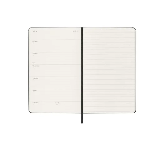 Agenda Sett. Moleskine Lg Nera Rig. 2026 - Abc La Cartoleria