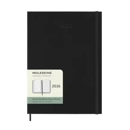 Agenda Sett. Moleskine XL Nera Rig. 2026 - Abc La Cartoleria