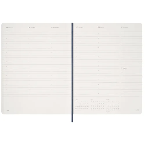 Planner sett. Moleskine 15 mesi 2025-2026 blu - Abc La Cartoleria