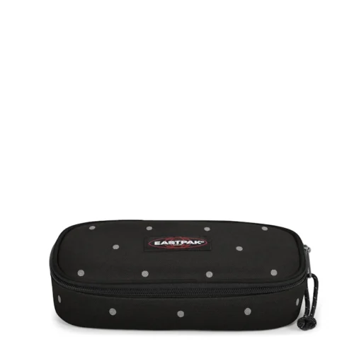 Astuccio ovale Eastpak Dots Black Silver - Abc La Cartoleria