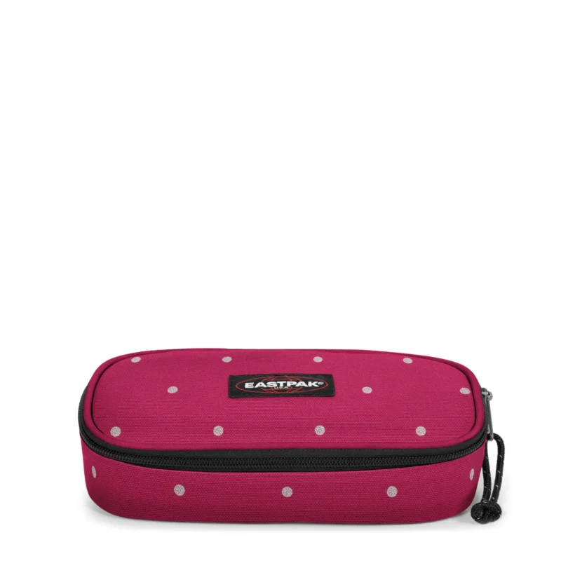 Astuccio ovale Eastpak Dots Wine Silver - Abc La Cartoleria