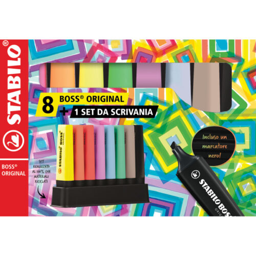 Evidenziatori Stabilo Boss Deskset 8 pz - Abc La Cartoleria