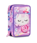 Astuccio 3 zip Sj Gang Glow Cat 3D 1 - Abc La Cartoleria