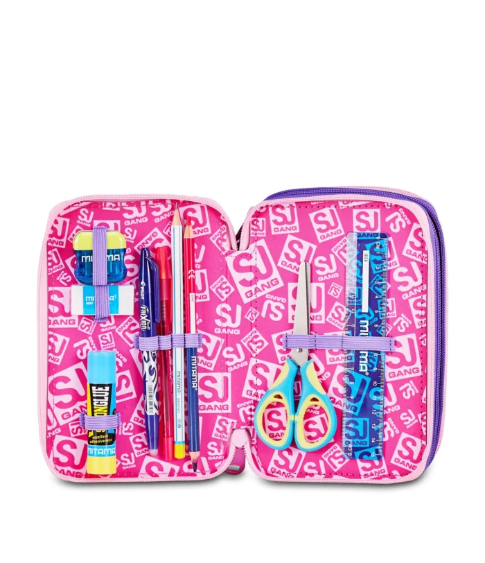 Astuccio 3 zip Sj Gang Glow Cat 3D 1 - Abc La Cartoleria