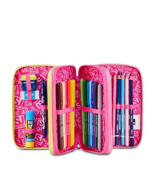 Astuccio 3 zip Sj Gang Joyful Pins Girl1 - Abc La Cartoleria