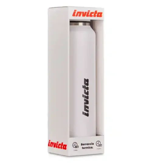 Borraccia termica Slim Plain Invicta 480 ml bianca1 - Abc La Cartoleria