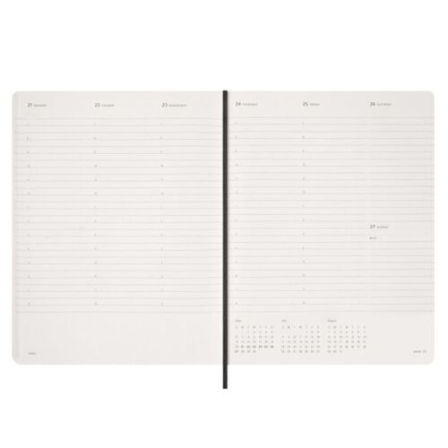 Planner sett. Moleskine 15 mesi 2026-2027 nero - Abc La Cartoleria